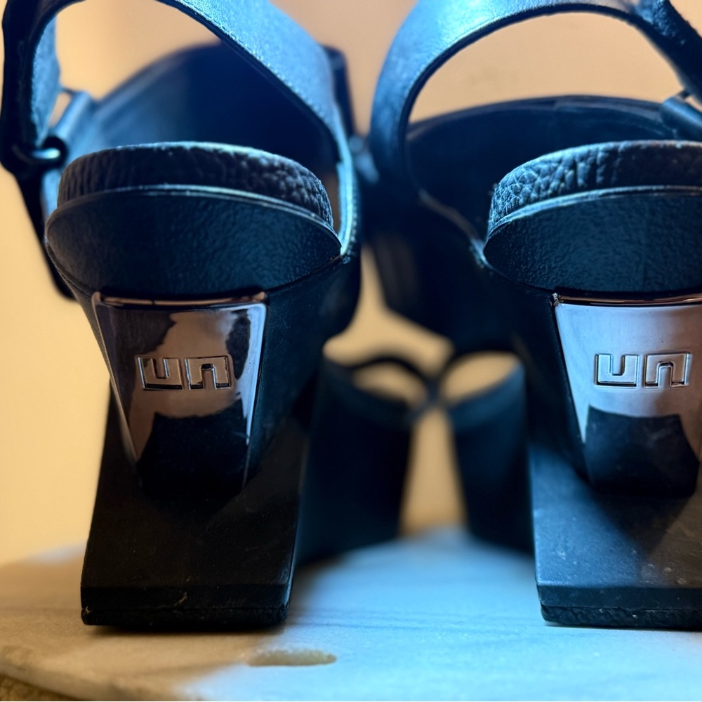 United Nude Black Wedge Sandals - Picture 2 of 4